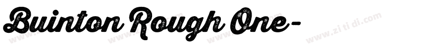 Buinton Rough One字体转换 Buinton Rough One字体转换